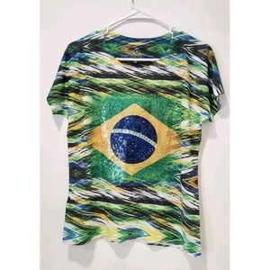 Pierim Brazilian Women  Medium T-shirt Fashion Trend Tie-dye-like Pattern